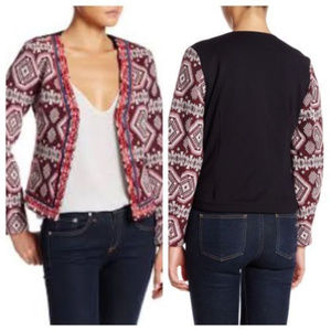 Ooberswank L Ikat Embellished Blazer Jacket NWT